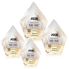 Devron Full Color Clear Polygon Crystal Award - Awards and Trophies