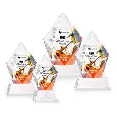 Devron Full Color Clear on Base Polygon Crystal Award - Awards and Trophies