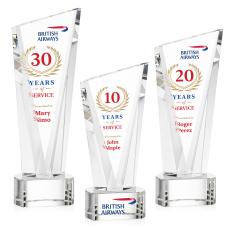 Plymouth Full Color Clear on Paragon Base Peaks Crystal Award - Awards and Trophies