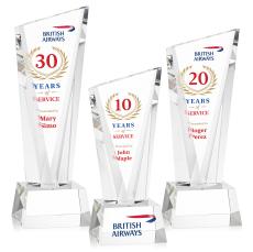 Plymouth Full Color Clear on Robson Base Peaks Crystal Award - Awards and Trophies