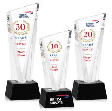 Plymouth Full Color Black on Robson Base Peaks Crystal Award - Awards and Trophies