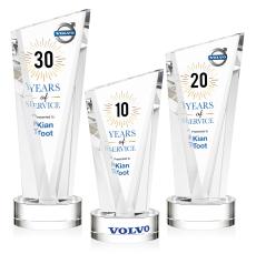 Plymouth Full Color Clear on Stanrich Base Peaks Crystal Award - Awards and Trophies