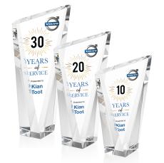 Plymouth Full Color Clear Peaks Crystal Award - Awards and Trophies