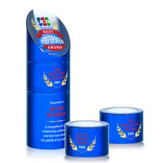 Atlantis Stacker Full Color Blue Towers Crystal Award - Awards and Trophies