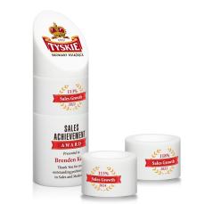 Atlantis Stacker Full Color White Towers Crystal Award - Awards and Trophies