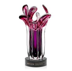 Moreau Black on Base Unique Glass Award - Awards and Trophies