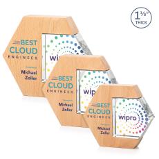 Clinton Full Color Polygon Wood Award - Awards and Trophies