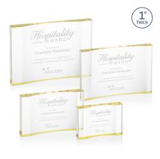 Langworth Gold Rectangle Acrylic Award - Awards and Trophies