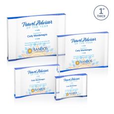 Langworth Full Color Blue Rectangle Acrylic Award - Awards and Trophies