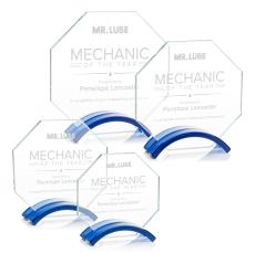 Lacota Blue Polygon Crystal Award - Awards and Trophies