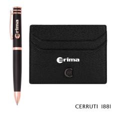 Cerruti 1881 Bond Card Holder & Austin Ballpoint Pen Set - Writing Instruments