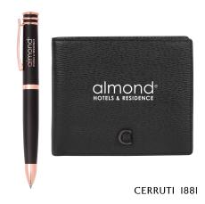 Cerruti 1881 Bond Card Wallet & Austin Ballpoint Pen Set - Writing Instruments
