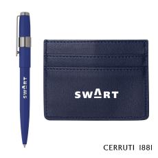 Cerruti 1881 Brick Card Holder & Block Pen Gift Set - Pen Sets
