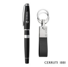 Cerruti 1881 Bicolore Rollerball Pen & Zoon Key Ring Set - Pen Sets