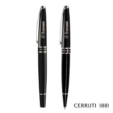 Cerruti 1881 Silver Clip Ballpoint Pen & Rollerball Pen Set - Pen Sets