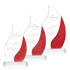 Oakley Red Flame Crystal Award - Crystal Awards