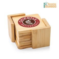 Burke Bamboo Full Color Coaster Set - Square - Coasters