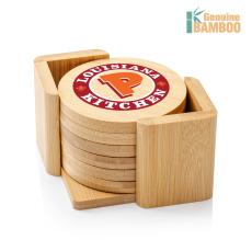 Yorkshire Bamboo Full Color Coaster Set - Round - Coasters