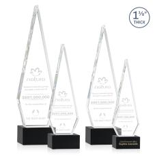 Springfield Black on Hancock Base Diamond Crystal Award - Awards and Trophies