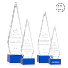 Springfield Blue on Hancock Base Diamond Crystal Award - Awards and Trophies