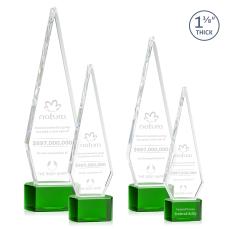 Springfield Green on Paragon Base Diamond Crystal Award - Awards and Trophies