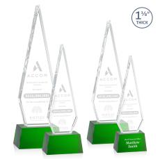 Springfield Green on Robson Base Diamond Crystal Award - Awards and Trophies