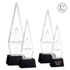 Springfield Black on Robson Base Diamond Crystal Award - Awards and Trophies
