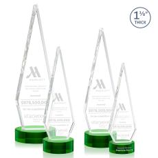 Springfield Green on Stanrich Base Diamond Crystal Award - Awards and Trophies