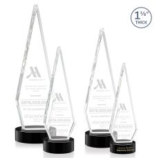 Springfield Black on Stanrich Base Diamond Crystal Award - Awards and Trophies
