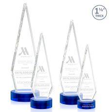 Springfield Blue on Stanrich Base Diamond Crystal Award - Awards and Trophies