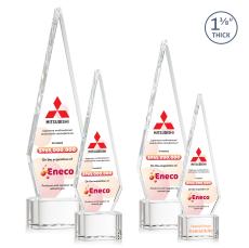 Springfield Full Color Clear on Paragon Base Diamond Crystal Award - Full Color Imprint