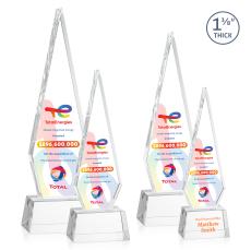Springfield Full Color Clear on Robson Base Diamond Crystal Award - Full Color Imprint