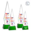 Springfield Full Color Green on Robson Base Diamond Crystal Award