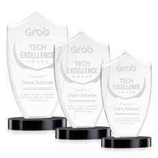 Skylark Shield Black Unique Crystal Award - Awards and Trophies