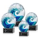 Surfside Black on Hancock Base Globe Glass Award