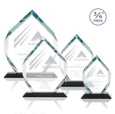 Royal Diamond Black Polygon Crystal Award - Awards and Trophies