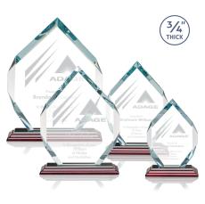 Royal Diamond Rosewood Polygon Crystal Award - Awards and Trophies