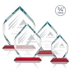 Royal Diamond Red Polygon Crystal Award - Awards and Trophies