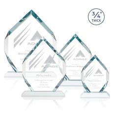 Royal Diamond White Polygon Crystal Award - Awards and Trophies