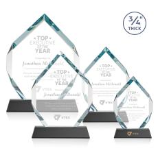 Royal Diamond Black on Newhaven Polygon Crystal Award - Awards and Trophies
