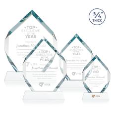 Royal Diamond White on Newhaven Polygon Crystal Award - Awards and Trophies