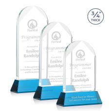 Blake Sky Blue on Newhaven Peaks Crystal Award - Awards and Trophies