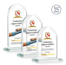 Blake Vividprint Clear Peaks Crystal Award - Full Color Imprint