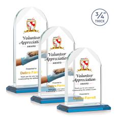 Blake Full Color Sky Blue Peaks Crystal Award - Crystal Awards