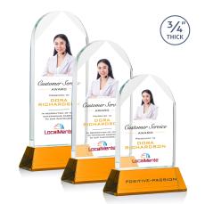 Blake Full Color Amber on Newhaven Peaks Crystal Award - Crystal Awards