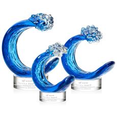 Oceana Clear on Stanrich Base Circle Glass Award - Crystal Awards