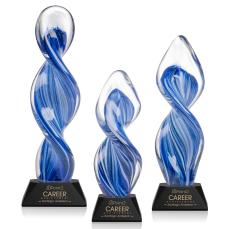 Bonavista Black on Sheffield Base Unique Glass Award - Glass Awards