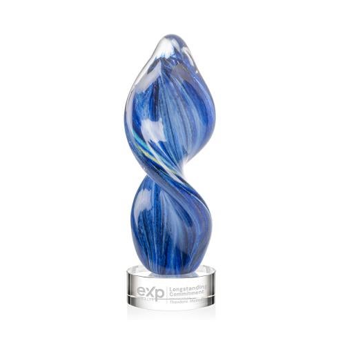 Awards and Trophies - Crystal Awards - Glass Awards - Bonavista Clear on Stanrich Base Unique Glass Award