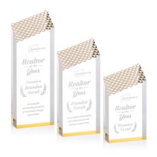 Paluzzi Gold Peaks Acrylic Award - Awards and Trophies