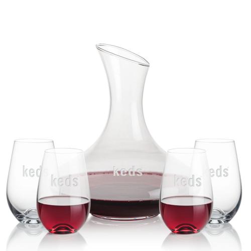 Corporate Gifts - Barware - Carafes - Innisfil Carafe & Boston Stemless Wine